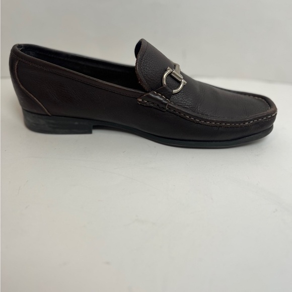 Salvatore Ferragamo Men’s Brown Leather Slip-on Driving Loafers Size 10 main image 12